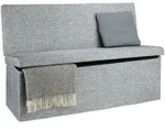 Relaxdays Faltbarer, Grau, Holzwerkstoff, Textil, 114x73x38 cm, Wohnzimmer,...