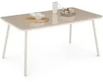 Idimex Gartentisch, Beige, Glas, Metall, Mode, 160x75x90 cm, Gartenm&ouml;bel,