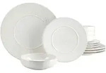 Creatable Tafelservice Unico Toscania, Creme, Wei&szlig;, Keramik, 12-teilig, stapelbar,