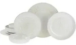 Creatable Tafelservice Unico Toscania, Creme, Wei&szlig;, Keramik, 8-teilig, stapelbar,