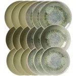 Ritzenhoff Breker Teller-Set, Gr&uuml;n, Keramik, 18-teilig, Rund, 2x2x2 cm, Essen &