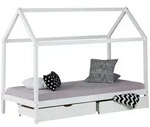 Homestyle4u Kinderbett, Wei&szlig;, Holz, 206x160x98 cm, Kinder- & Jugendzimmer,
