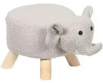 Kesper Kinderhocker, Hellgrau, Holz, Kiefer, Elefant, 47x25x25 cm, FSC 100%,...