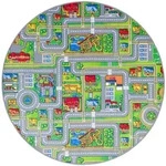 Snapstyle Kinder, Mehrfarbig, Textil, Abstrakt, Rund, 100x100 cm, Teppiche & B&ouml;den,