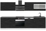 B Belini Group K&uuml;chenzeile, Schwarz, Holz, 300x204x60 cm, K&uuml;chen,...