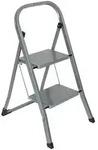Klapptrittleiter Michelino, Silber, Metall, 3x86x41.5 cm, Lfgb, standsicher,
