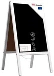 ALLboards Kundenstopper, Wei&szlig;, Holz, 118x61x2 cm, Dekoration, Magnettafeln &