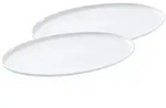 Ritzenhoff Breker Servierplatten, Wei&szlig;, Keramik, Oval, 17.5x2x30 cm, Tischkultur &