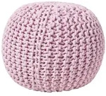 Homescapes Strick-Pouf, Rosa, Textil, Uni, Rund, 40x35x40 cm, Wohnzimmer,...