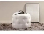 Livetastic Pouf, Wei&szlig;, Kunststoff, Textil, Uni, F&uuml;llung: Schaumstoff,...