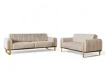 Fun M&ouml;bel Sofaset, Beige, Textil, 228x79x90 cm, Wohnzimmer, Sofas & Couches,