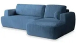 Masseno Ecksofa, Blau, Kunststoff, 3-Sitzer, L-Form,L-Form, 246x148 cm,...