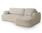 Masseno Ecksofa, Creme, Kunststoff, 3-Sitzer, L-Form,L-Form, 246x148 cm,...