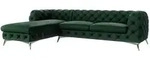 S-Style Ecksofa, Smaragdgr&uuml;n, Textil, Echtholz,Buche, Birke, 5-Sitzer,...