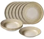 Ritzenhoff Breker Pizza-, Beige, Keramik, 12-teilig, 2x2x2 cm, Essen & Trinken,