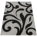 Paco Home Kurzflorteppich, Grau, Textil, Rechteckig, 60x110 cm, strapazierf&auml;hig,