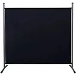 Quick Star Paravent, Schwarz, Metall, 178x180 cm, Sonnen- & Sichtschutz,...