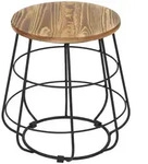 MCW Sitzhocker, Braun, Schwarz, Holz, 35x40x35 cm, Wohnzimmer, Hocker, Sitzhocker