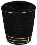 Kayoom Hocker, Schwarz, Gold, Textil, 50 cm, Wohnzimmer, Hocker, Sitzhocker