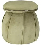Kayoom Hocker, Graphit, Gr&uuml;n, Textil, 55 cm, Wohnzimmer, Hocker, Sitzhocker