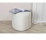 Livetastic Pouf, Wei&szlig;, Textil, Uni, F&uuml;llung: Schaumstoff, 46x41x46 cm, Indoor,