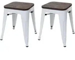 MCW Hocker, Wei&szlig;, Holz, 39x45x39 cm, Wohnzimmer, Hocker, Sitzhocker