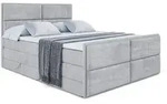 Altdecor Boxspringbett, Hellgrau, Holzwerkstoff, H&ouml;he ca. 37 cm, 180x200 cm,
