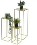DanDiBo Blumenhocker, Gold, Metall, 30x82x30 cm, Wohnzimmer, Wohnzimmertische,