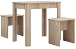 Mid.you Tischgruppe, Sonoma Eiche, rechteckig, 80x75x30 cm, Esszimmer, Tische,