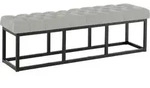 CLP Sitzbank, Grau, Metall, 150x46x38 cm, Esszimmer, B&auml;nke, Sitzb&auml;nke