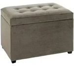 Truhenbank, Graubraun, Textil, 58x42x39 cm, Esszimmer, B&auml;nke, Sitzb&auml;nke