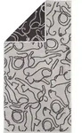 Cawoe Handtuch, Grau, Textil, Grafikmuster, 50x100 cm, Badtextilien, Handt&uuml;cher