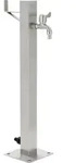 vidaXL Garten-Wassers&auml;ule, Silber, Metall, Quadratisch, 5x65x5 cm, Gartenzubeh&ouml;r,