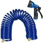 Relaxdays Spiralschlauch, Blau, Kunststoff, Metall, 15 cm, Gartenzubeh&ouml;r,