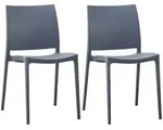 CLP Gartenstuhl, Grau, Kunststoff, 42x81x49 cm, Gartenm&ouml;bel, Gartenst&uuml;hle,