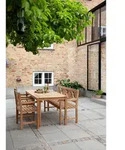 Gardenson Gartensessel, Teak, Holz, Teakholz, vollmassiv, eckig, 59x89x59 cm,