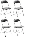 CLP Besucherstuhl, Silber, Schwarz, Metall, 45x78x45 cm, Arbeitszimmer,