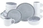 Creatable Kombiservice Nordic Fjord Stone, Wei&szlig;, Seidengrau, Keramik,...