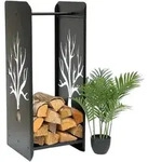 DanDiBo Kaminholzregal, Schwarz, Metall, 40x100x40 cm, Kleinm&ouml;bel, Kamine &