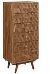 Massivmoebel24 Kommode, Braun, Holz, Echtholz,Akazie, 6 Schubladen, Rechteckig,