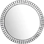 Livetastic Wandspiegel, Schwarz, Glas, rund, 60x60x3 cm, waagrecht montierbar,