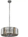 H&auml;ngeleuchte Chapeau, Chrom, Bernstein, Metall, Glas, 50x132x50 cm, Lampen &