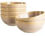 M&auml;ser Sch&uuml;ssel Cordelia, Sand, Keramik, 6-teilig, organisch, 6.5 cm,