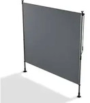 Juskys Senkrechtmarkise, Grau, Textil, 200x310 cm, Sonnen- & Sichtschutz, Sichtschutz