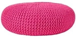 Homescapes Strick-Pouf, Pink, Textil, Uni, Rund, 70x23x70 cm, Wohnzimmer,...