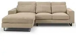 Mid.you Ecksofa Bolivia, Beige, Metall, vollmassiv, 3-Sitzer, F&uuml;llung: Kaltschaum,