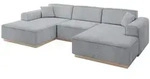 Altdecor Wohnlandschaft, Titan, Textil, 4-Sitzer, 301x80x165 cm, Wohnzimmer, Sofas &