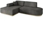Altdecor Ecksofa, Anthrazit, Textil, 3-Sitzer, L-Form, 232x165 cm, Wohnzimmer, Sofas