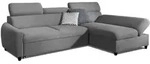 Fun M&ouml;bel Ecksofa, Grau, Textil, L-Form, 260x170 cm, Wohnzimmer, Sofas & Couches,