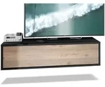 Vladon Lowboard, Silbereichen, Holzwerkstoff, 120x29x37 cm, Wohnzimmer,...